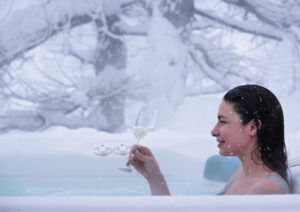 Enjoying a Hot Tub in Winter